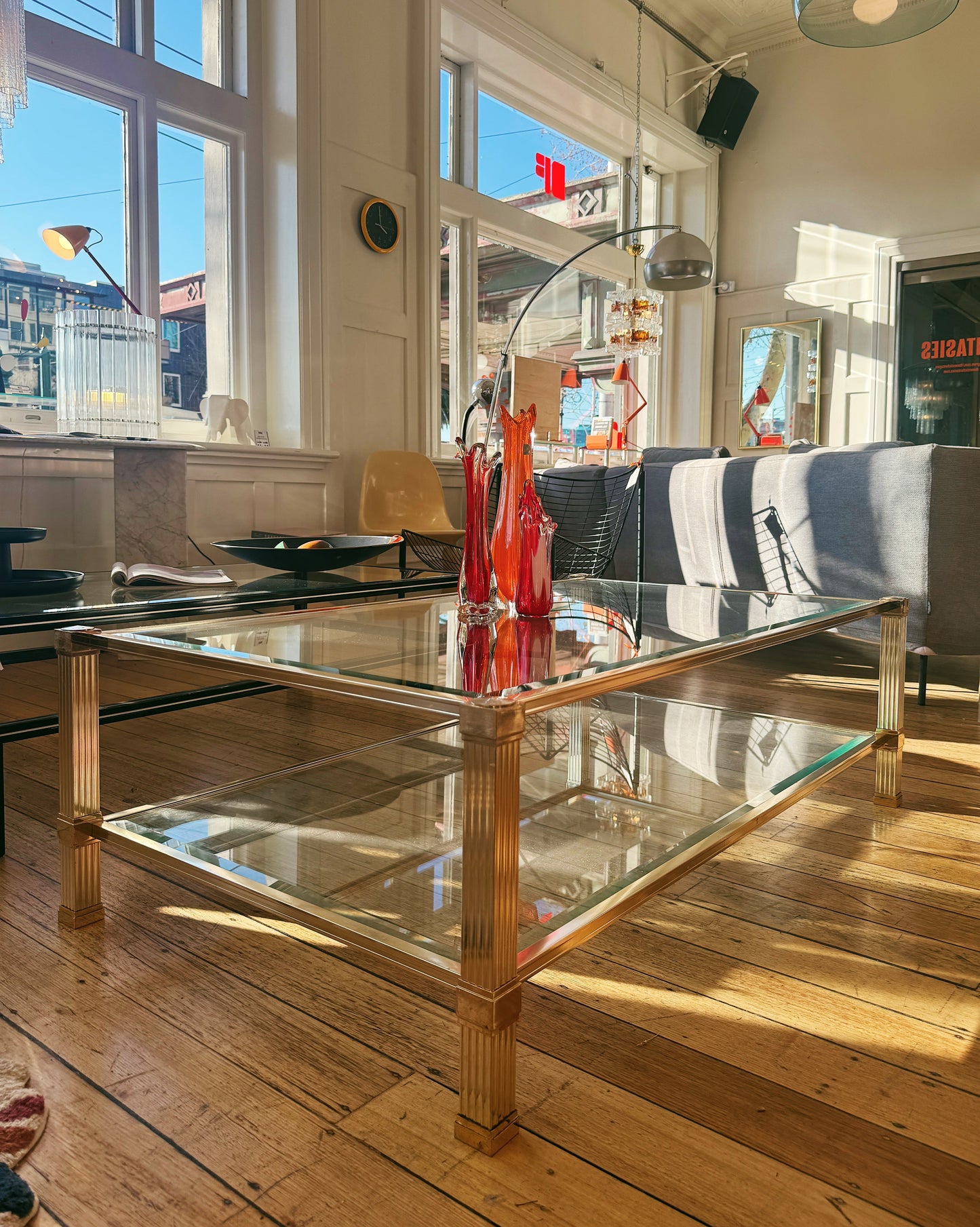 PIERRE VANDEL / Gold Pillar Coffee Table