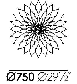 VITRA / Sunflower Clock by George Nelson - Black Birch