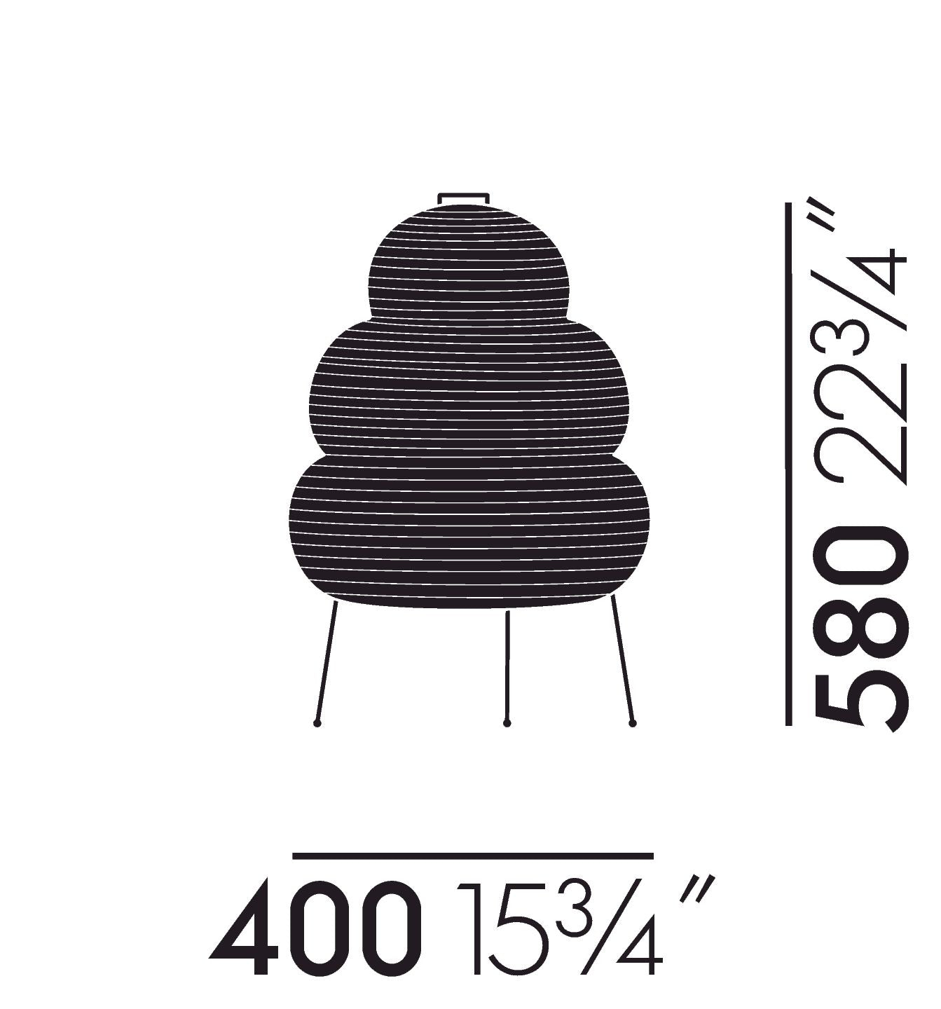 VITRA / Akari 24N Floor Lamp by Isamu Noguchi