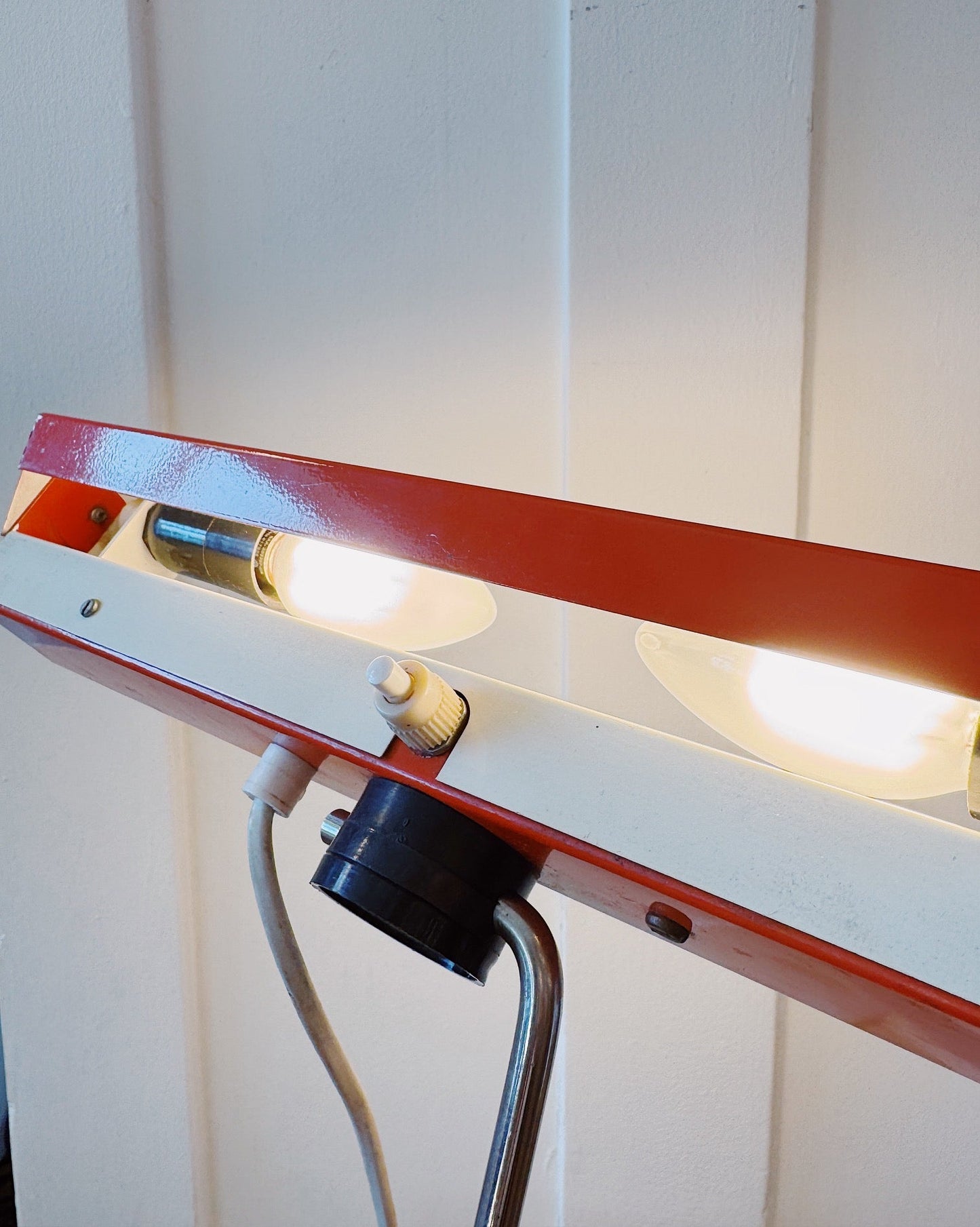 VINTAGE / German Banker Desk Lamp - Orange