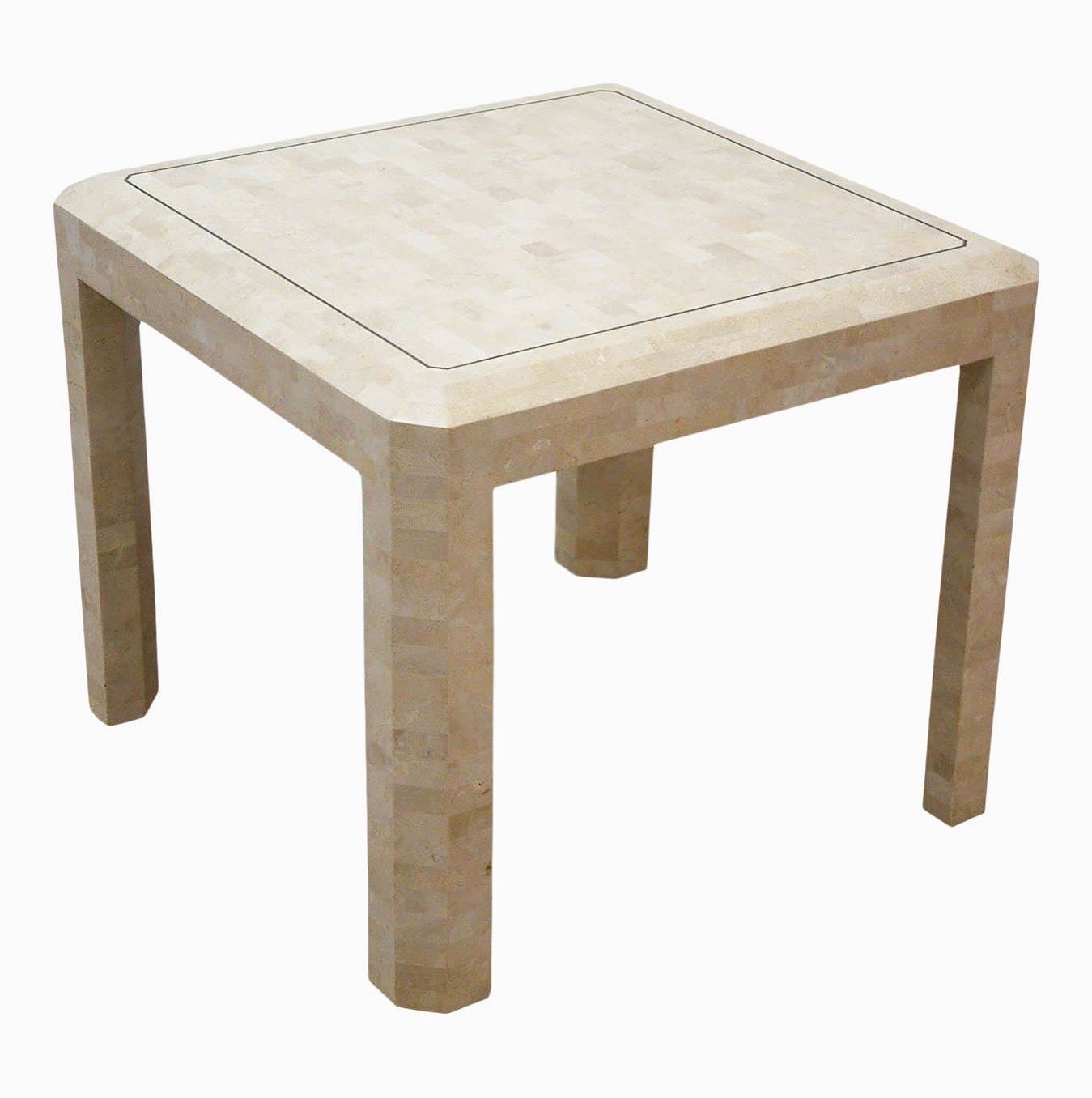 MAITLAND SMITH / Brass and Tessellated Stone Side Table