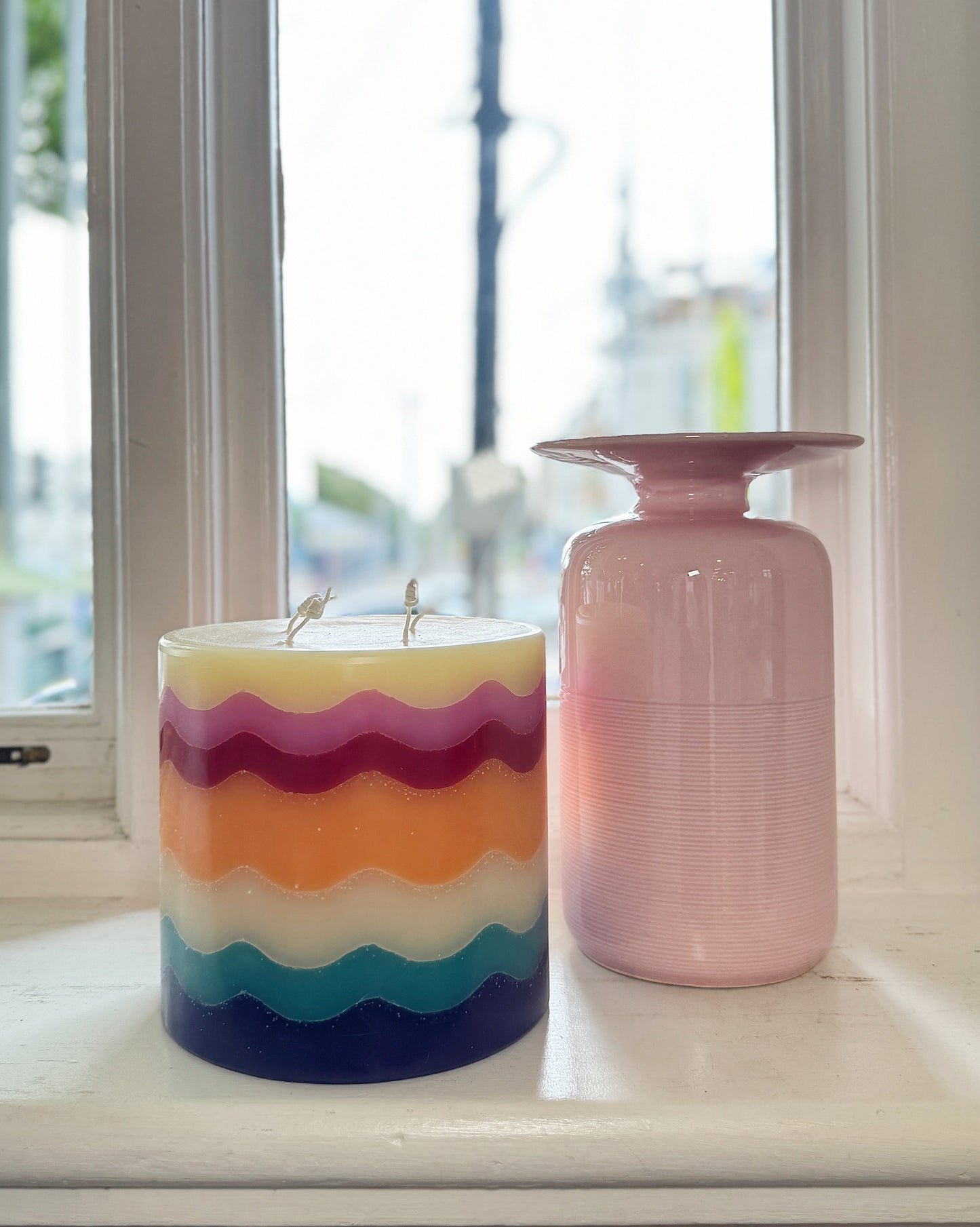 VINTAGE / Ceramic Post Modern Vase - Pastel Pink