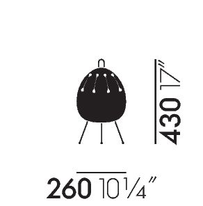 VITRA / Akari 1AD Table Light by Isamu Noguchi