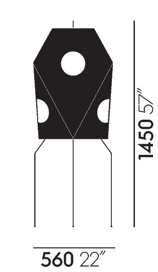 VITRA / Akari UF3-Q Floor Lamp By Isamu Noguchi