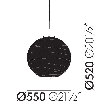 VITRA / Akari 55D Light Sculpture by Isamu Noguchi