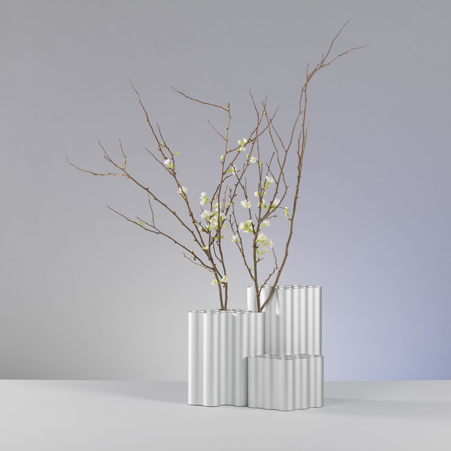 VITRA / Nuage Vases By Ronan and Erwan Bouroullec - Light Silver
