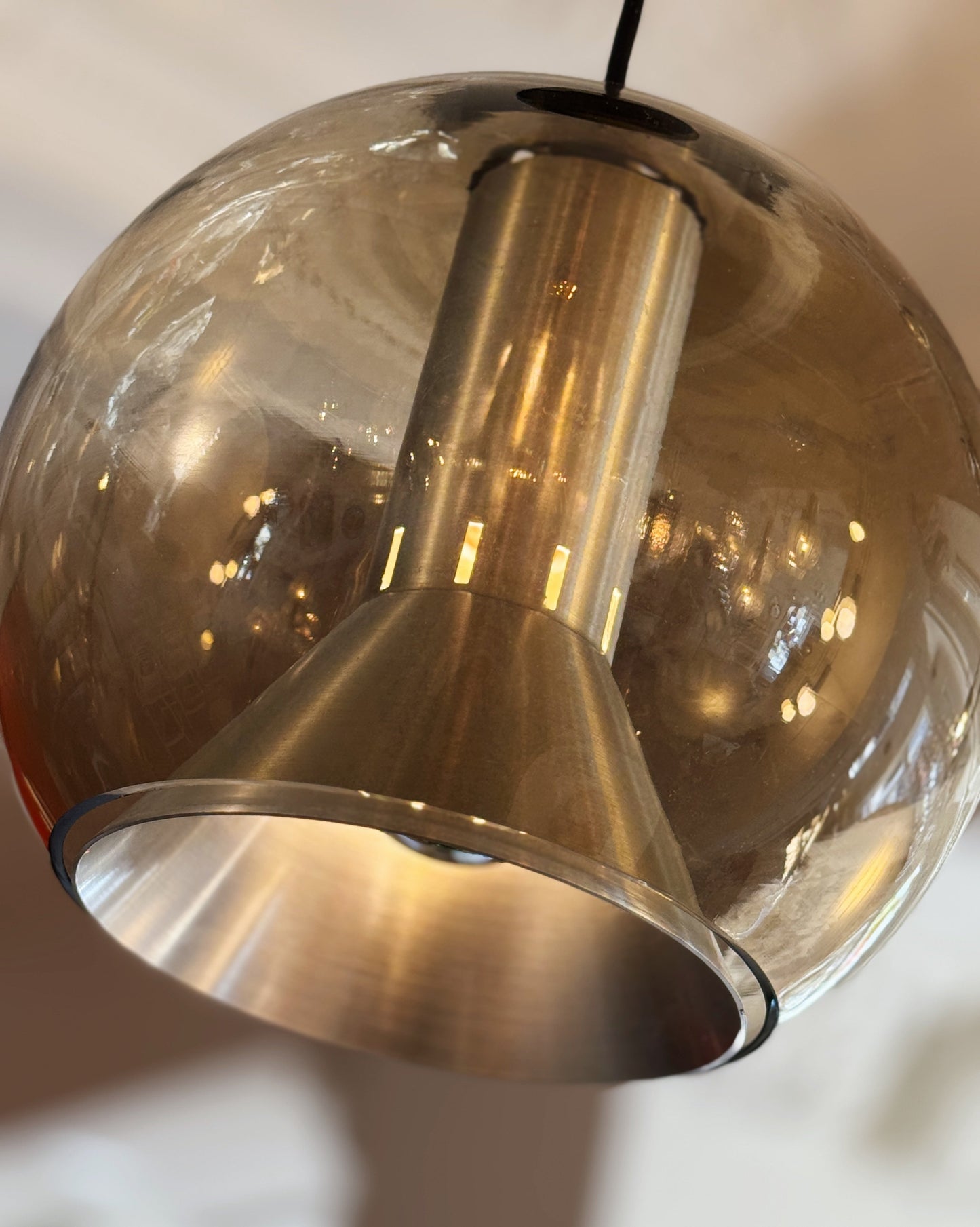 RAAK / Smoky Glass Globe Pendant by Frank Ligtelijn