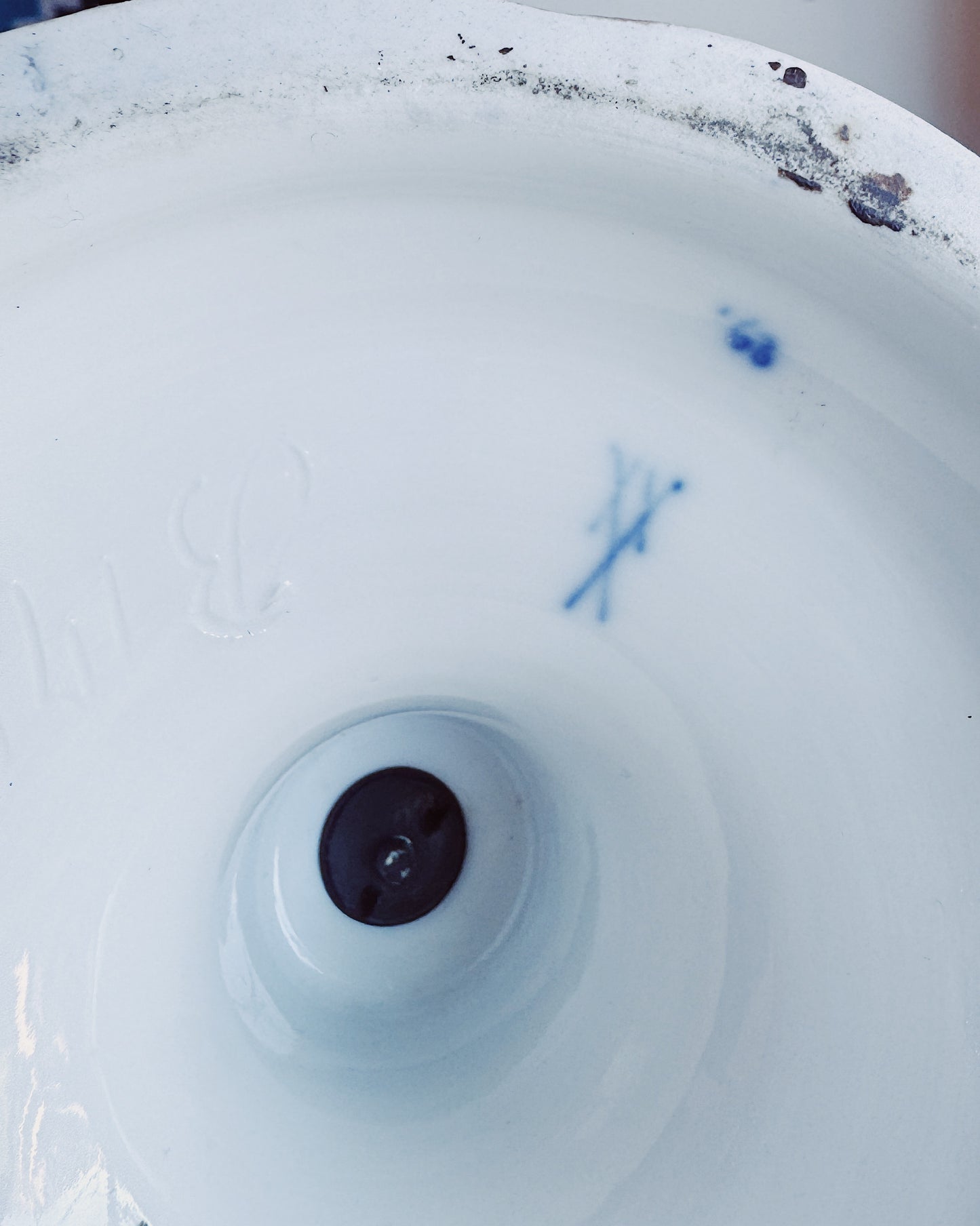 MEISSEN / 19th Century Antique German Porcelain Candlestick