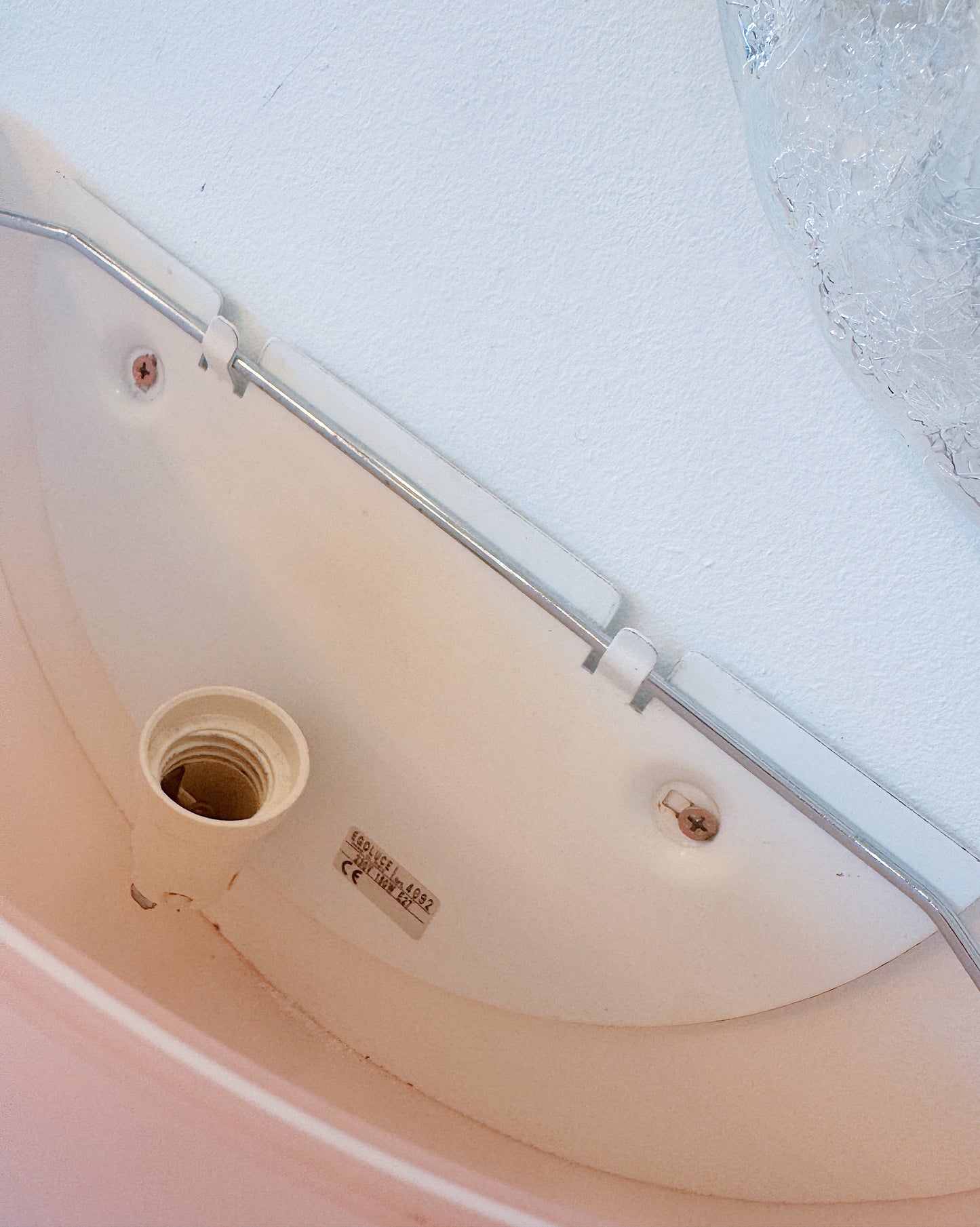 MURANO / Egoluce Pink Half Moon Wall Light