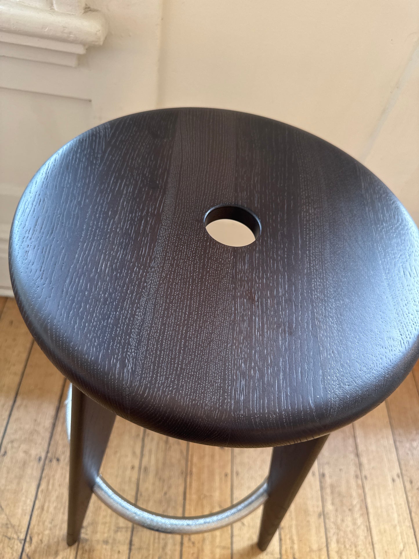 VITRA TAKEOVER / Tabouret Haut Stool by Jean Prouvé - Dark Oak