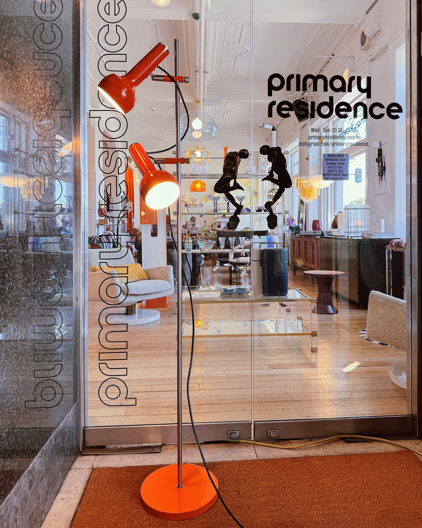 OSLO AUSTRALIA / Dual Head Floor Lamp - Orange