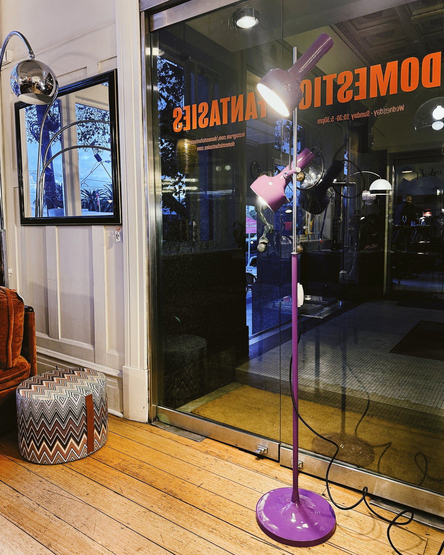 OSLO AUSTRALIA / Dual Head Floor Lamp - Purple