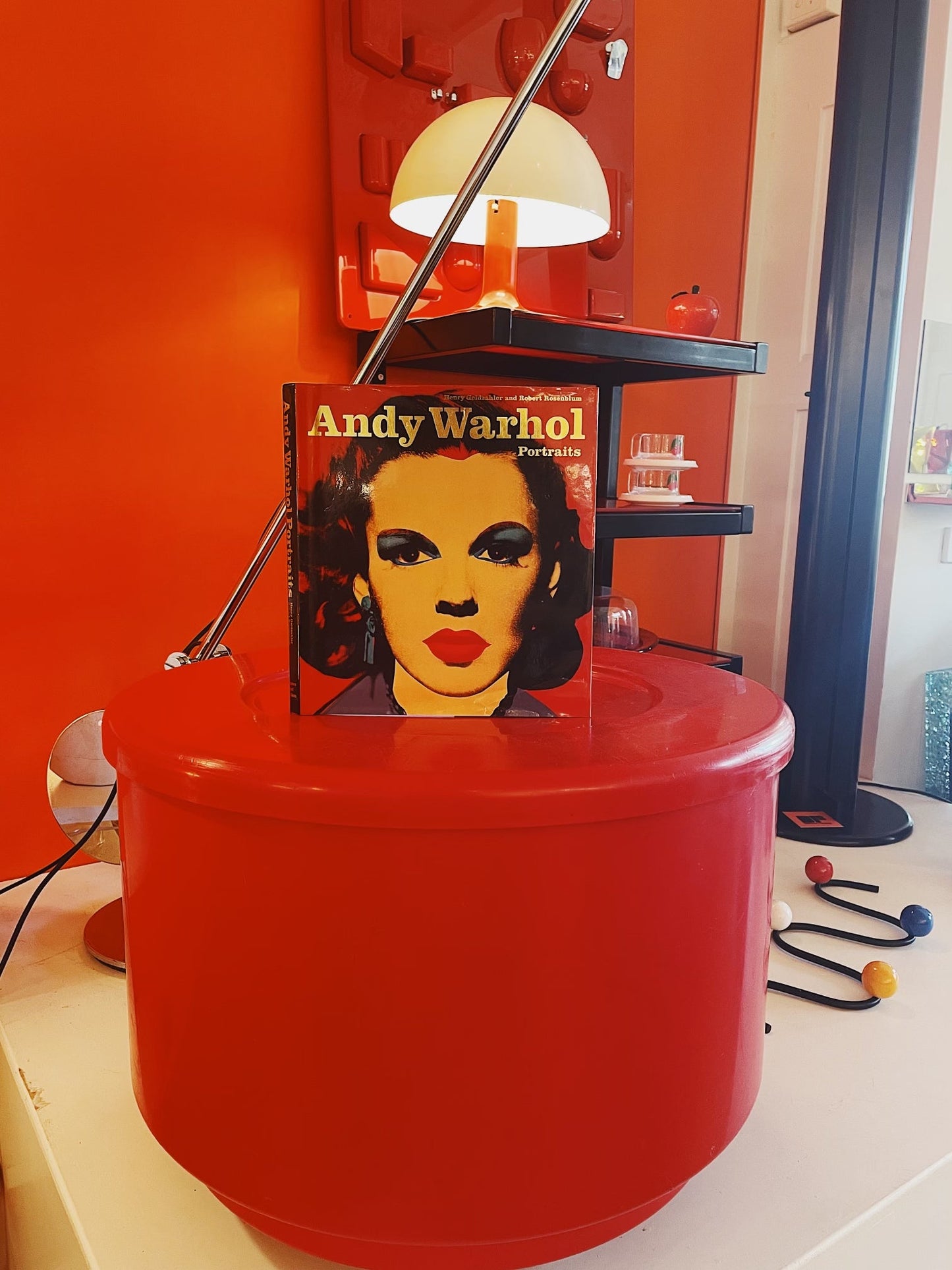 KARTELL / Vintage Storage Table in Apple Red by Giotto Stoppino