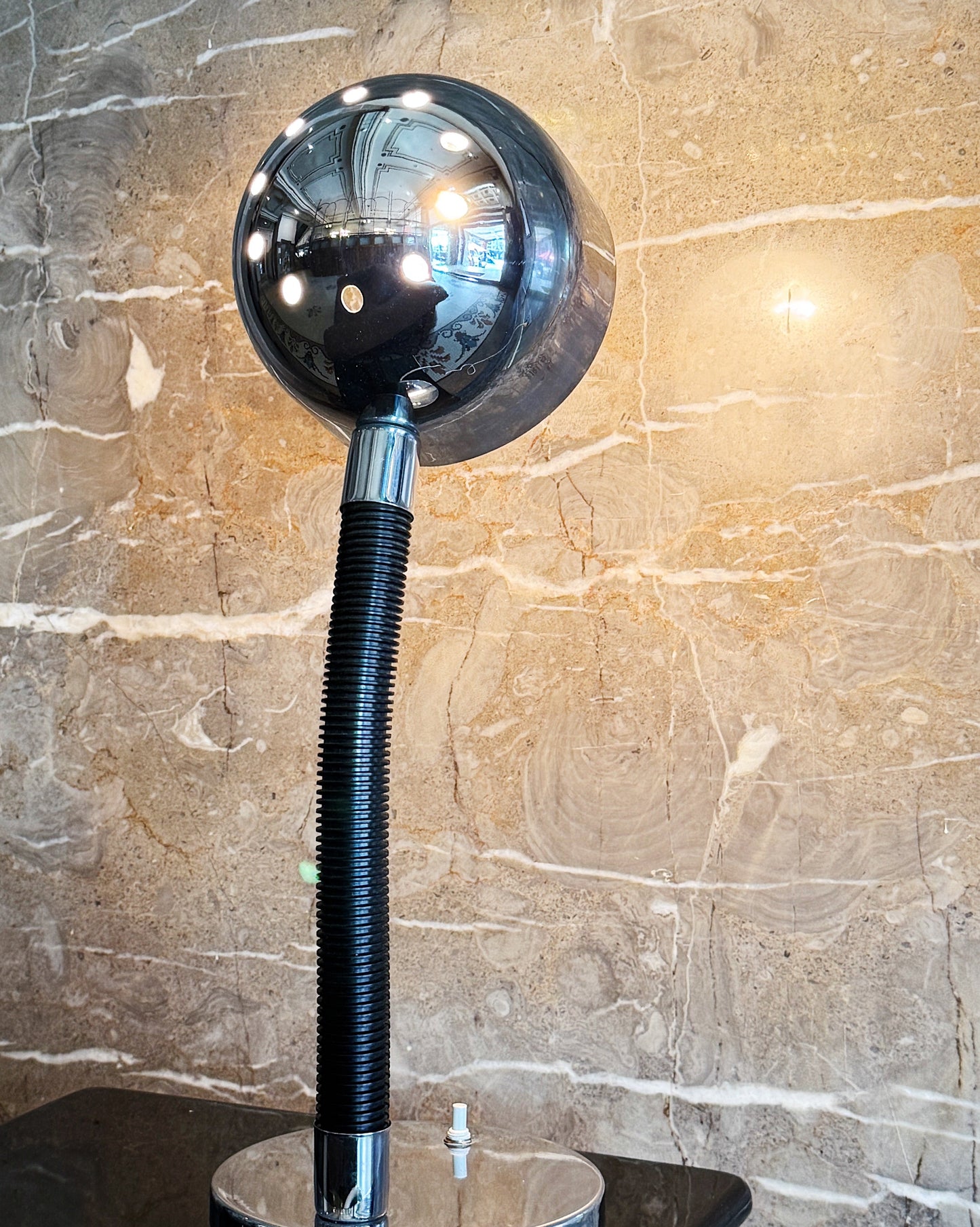 VINTAGE / Retro Gooseneck Desk Lamp - Chrome