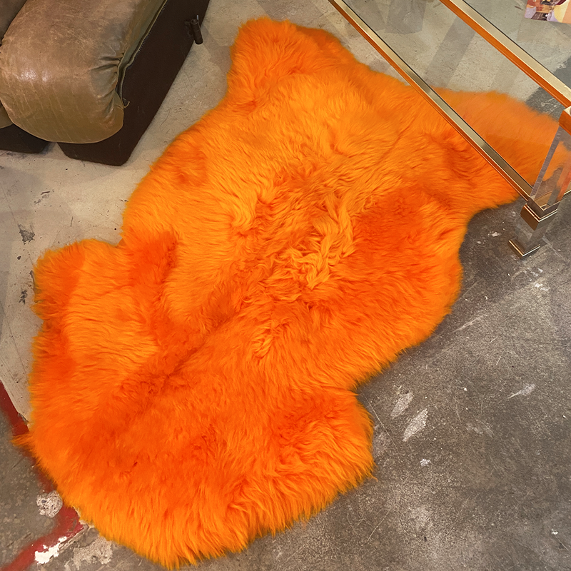 ICELANDIC SHEEPSKIN / Rug / Large Orange