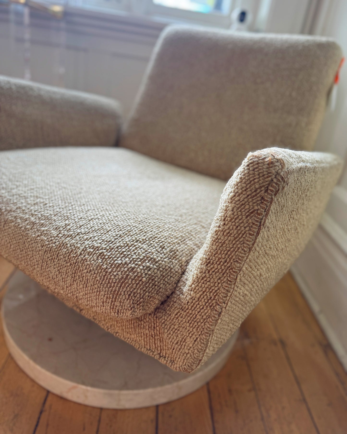 VLADIMIR KAGAN / Model 524 Lounge Chair - Original Sand Bouclé - 2 avail.