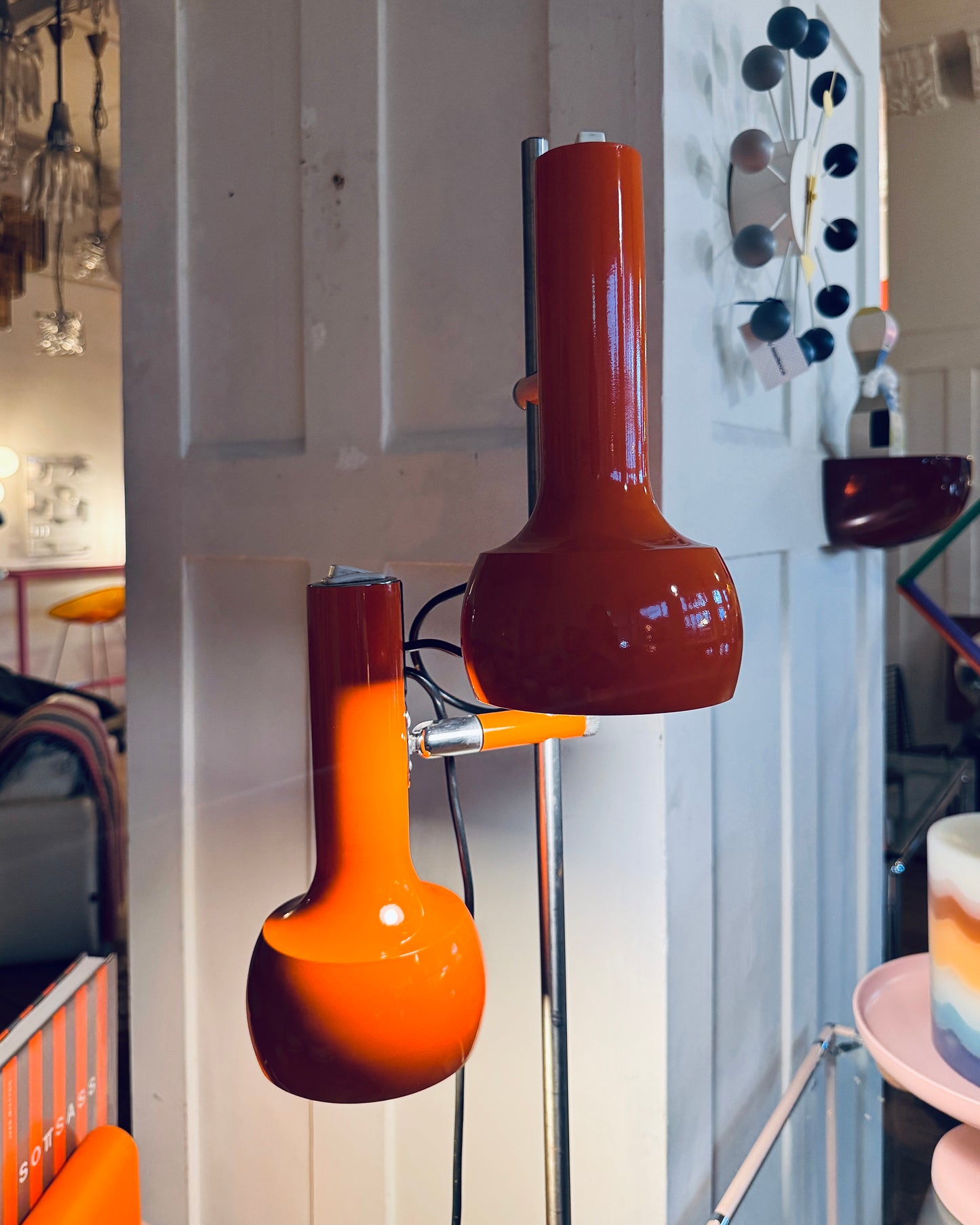 VINTAGE / Oslo Aust. / Dual Head Floor Lamp - Orange