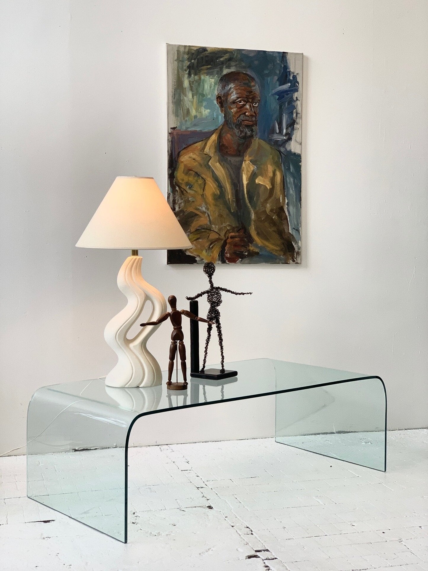 FIAM ITALIA / Ponte Waterfall Glass Coffee Table by Angelo Cortesi