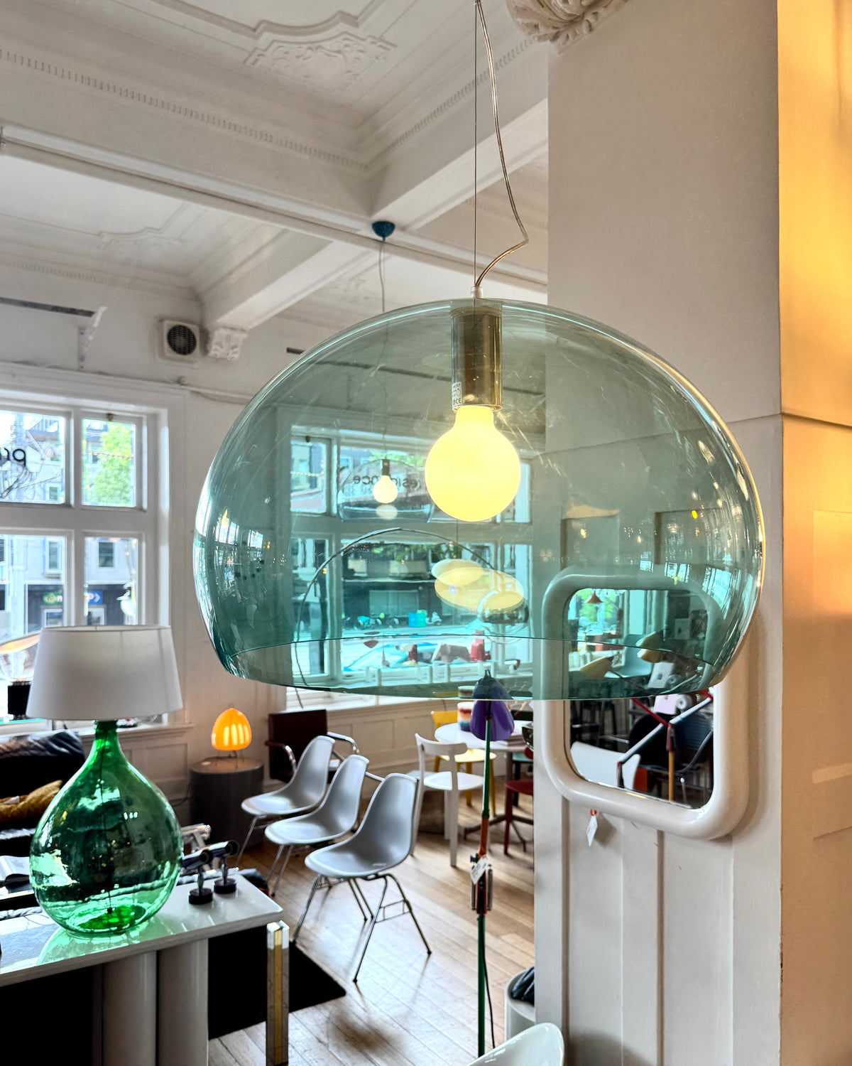 KARTELL / FL/Y Teal Pendant Suspension Lamp by Ferruccio Laviani