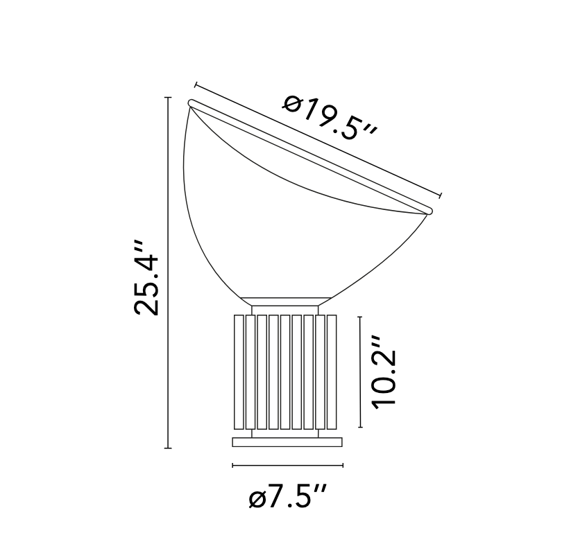 FLOS / Taccia Table Lamp by the Castiglioni Brothers - Large
