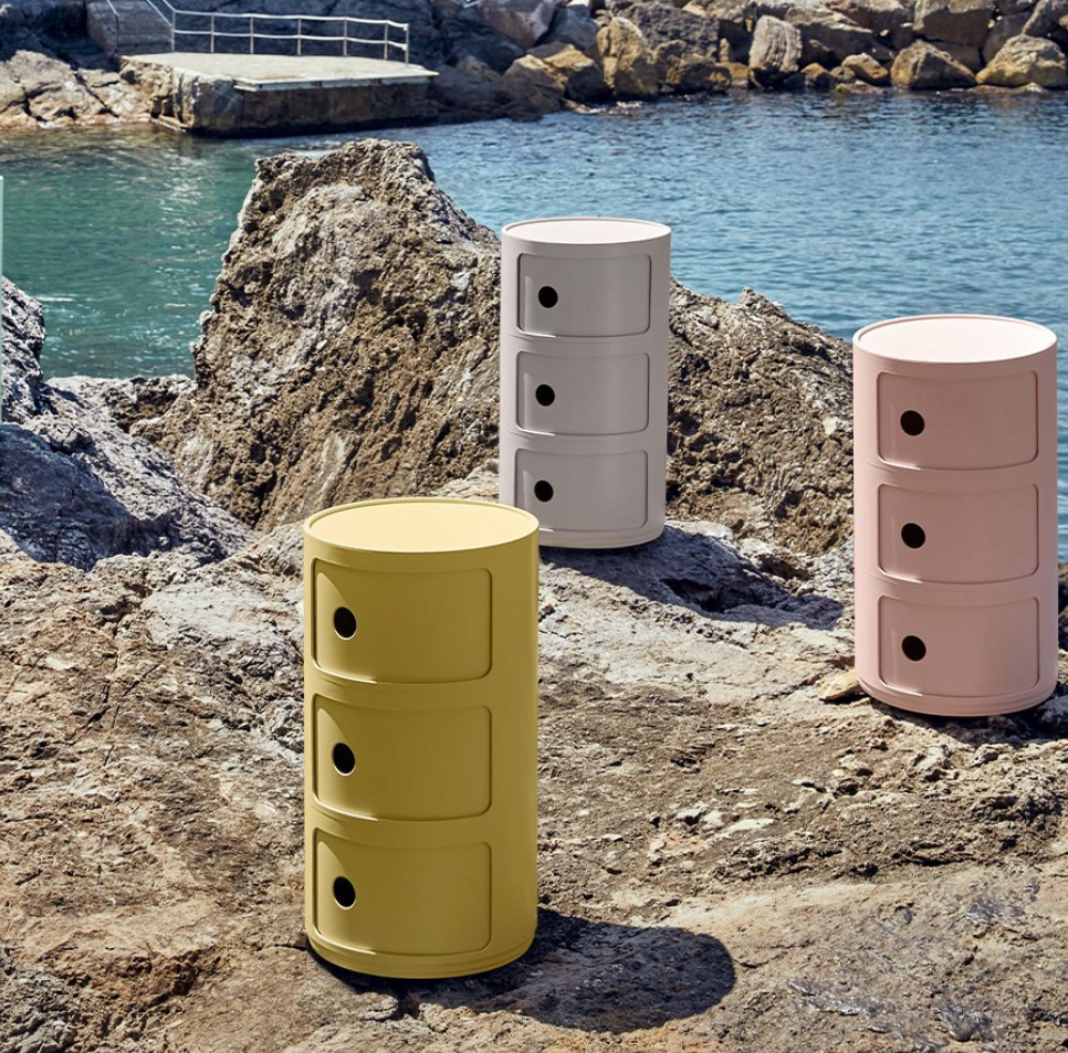 KARTELL / Butter Yellow Bio Componibili Modular Storage Unit by Anna Castelli Ferrieri