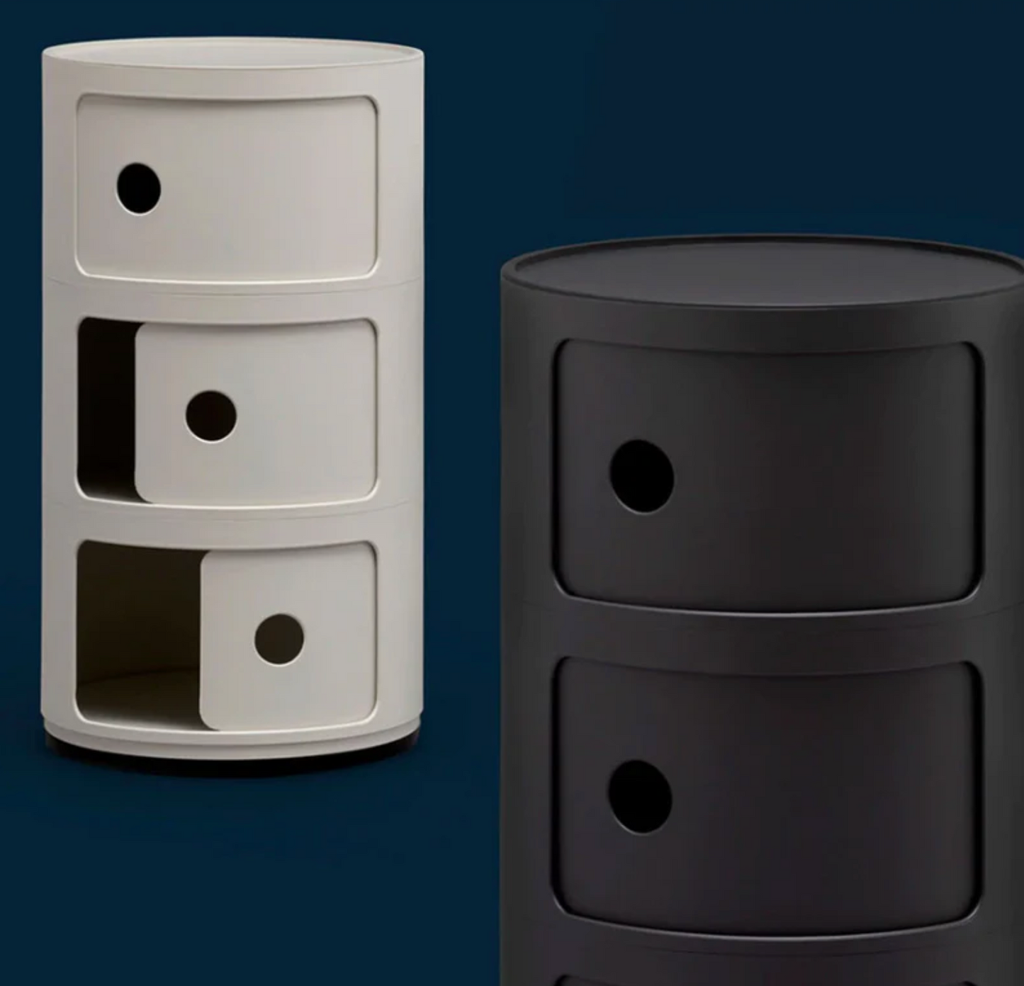 KARTELL / Black Recycled Componibili Modular Storage Unit by Anna Castelli Ferrieri