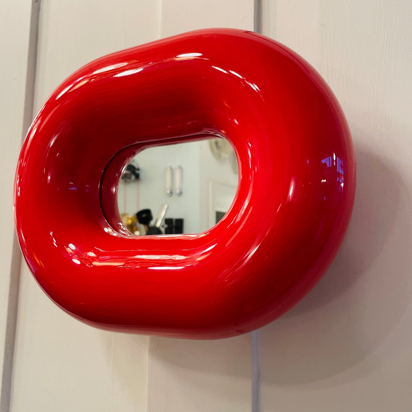 ANICCO LAB / Lifebuoy Cherry Red Chubby Wall Mirror