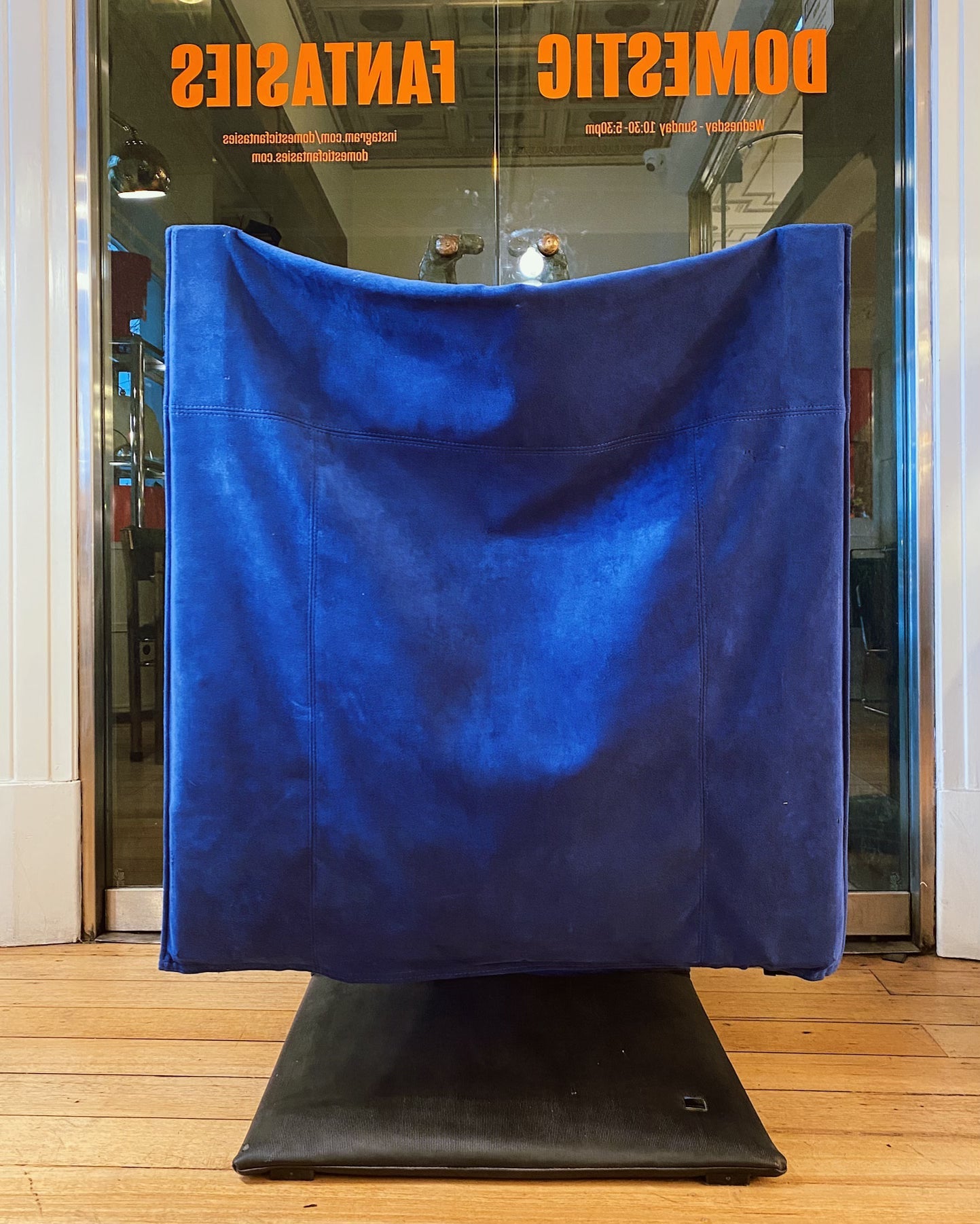 LIGNE ROSET / The Zen Chair in Blue Suede by Claude Brisson