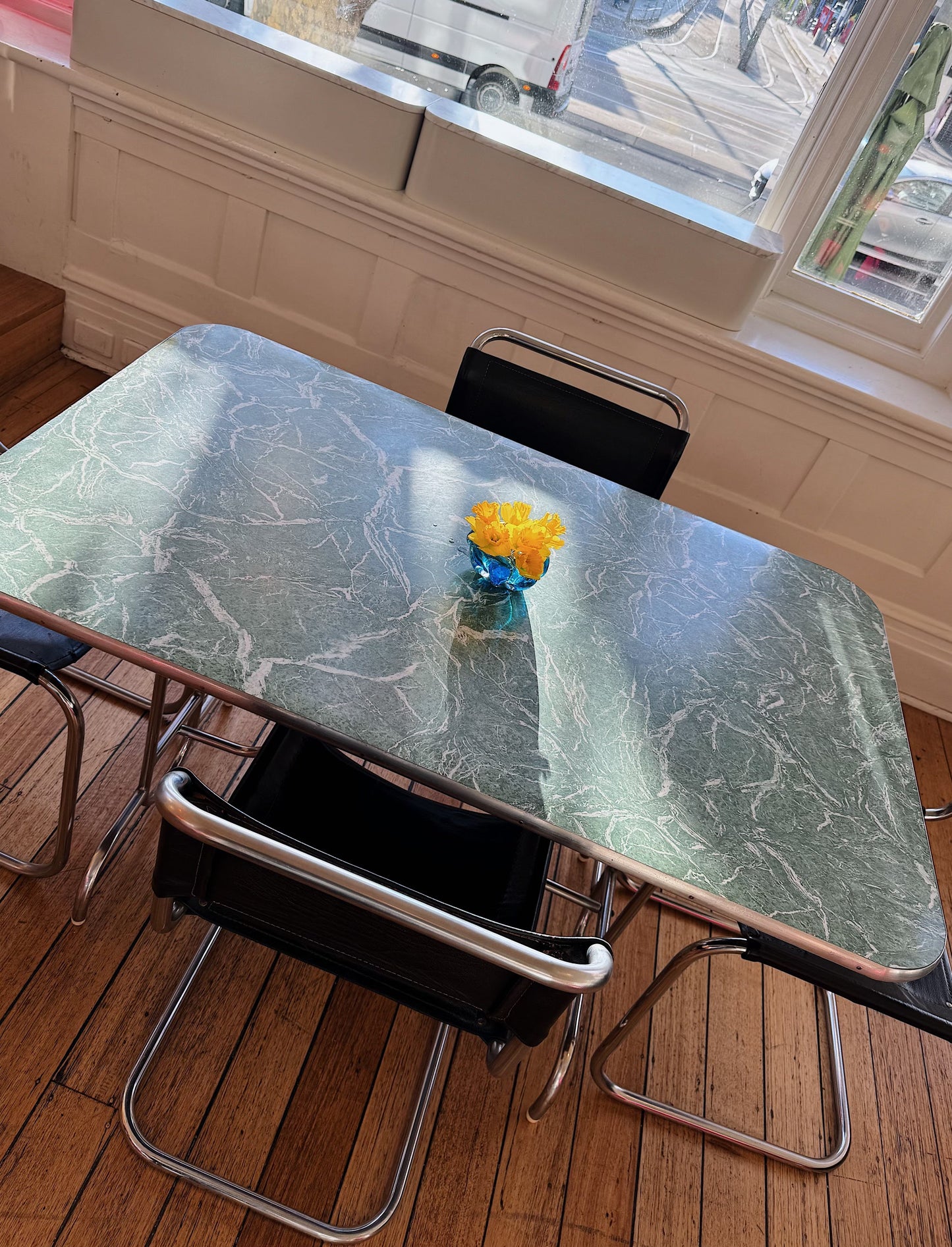VINTAGE / 1950's Formica & Chrome Dinette Table