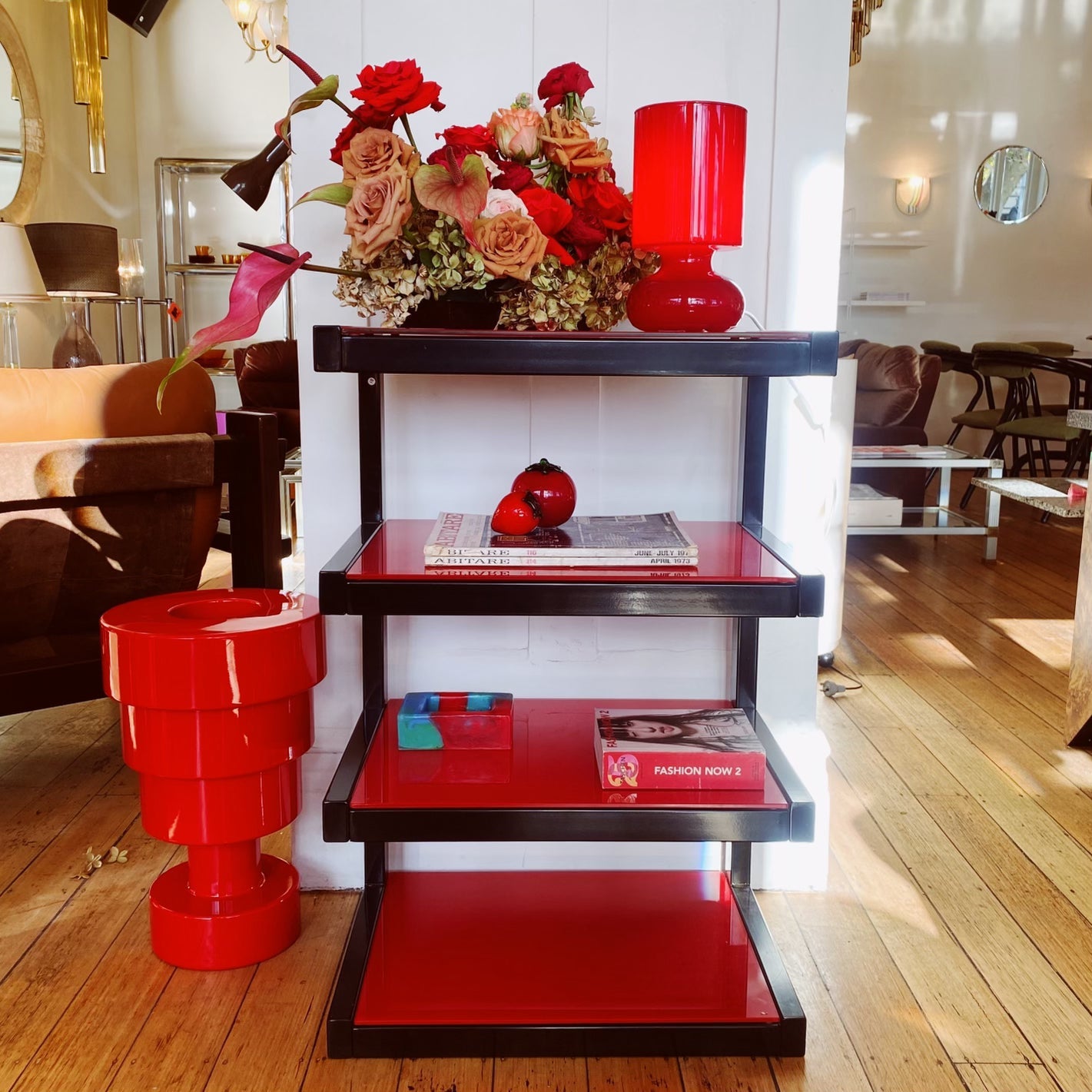 KARTELL / Red Calice Vase By Ettore Sottsass