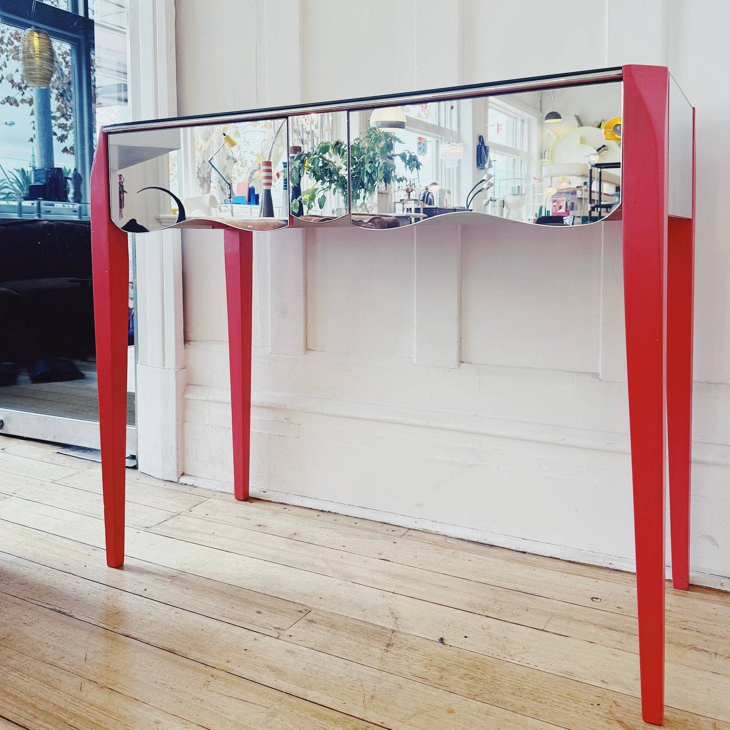 CUSTOM / Mirror Console w/Watermelon Frame