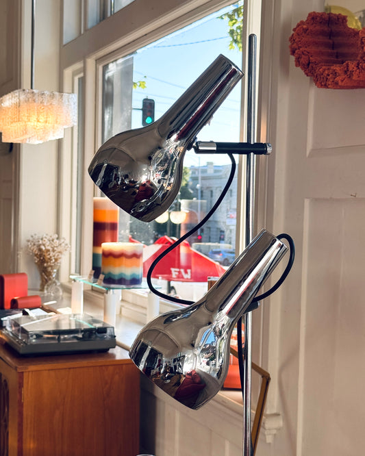 OSLO AUSTRALIA / Dual Head Floor Lamp - Chrome