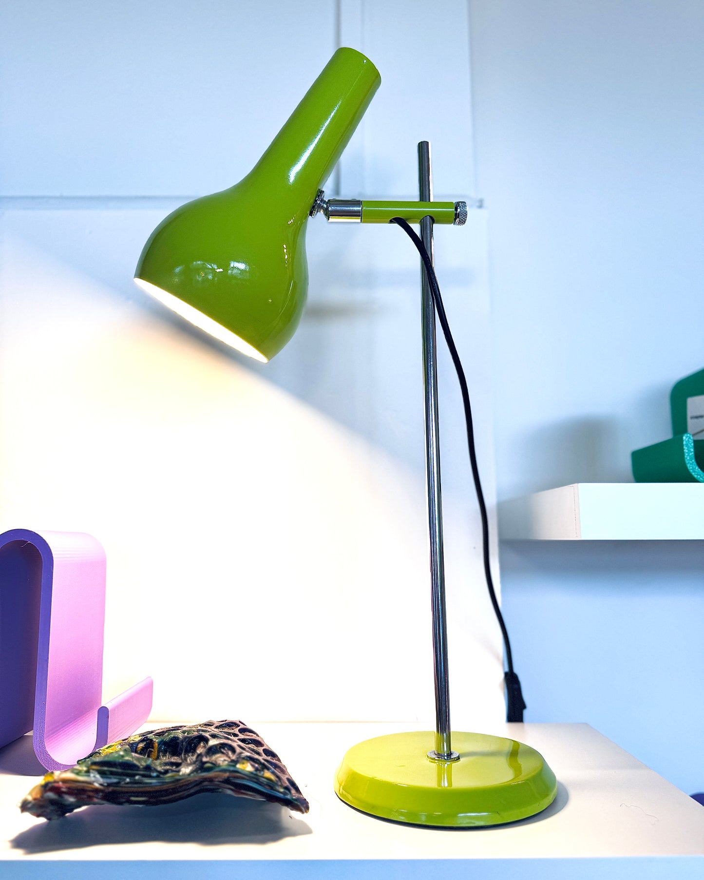 VINTAGE / Oslo Aust. 1960s Lime Desk Lamp