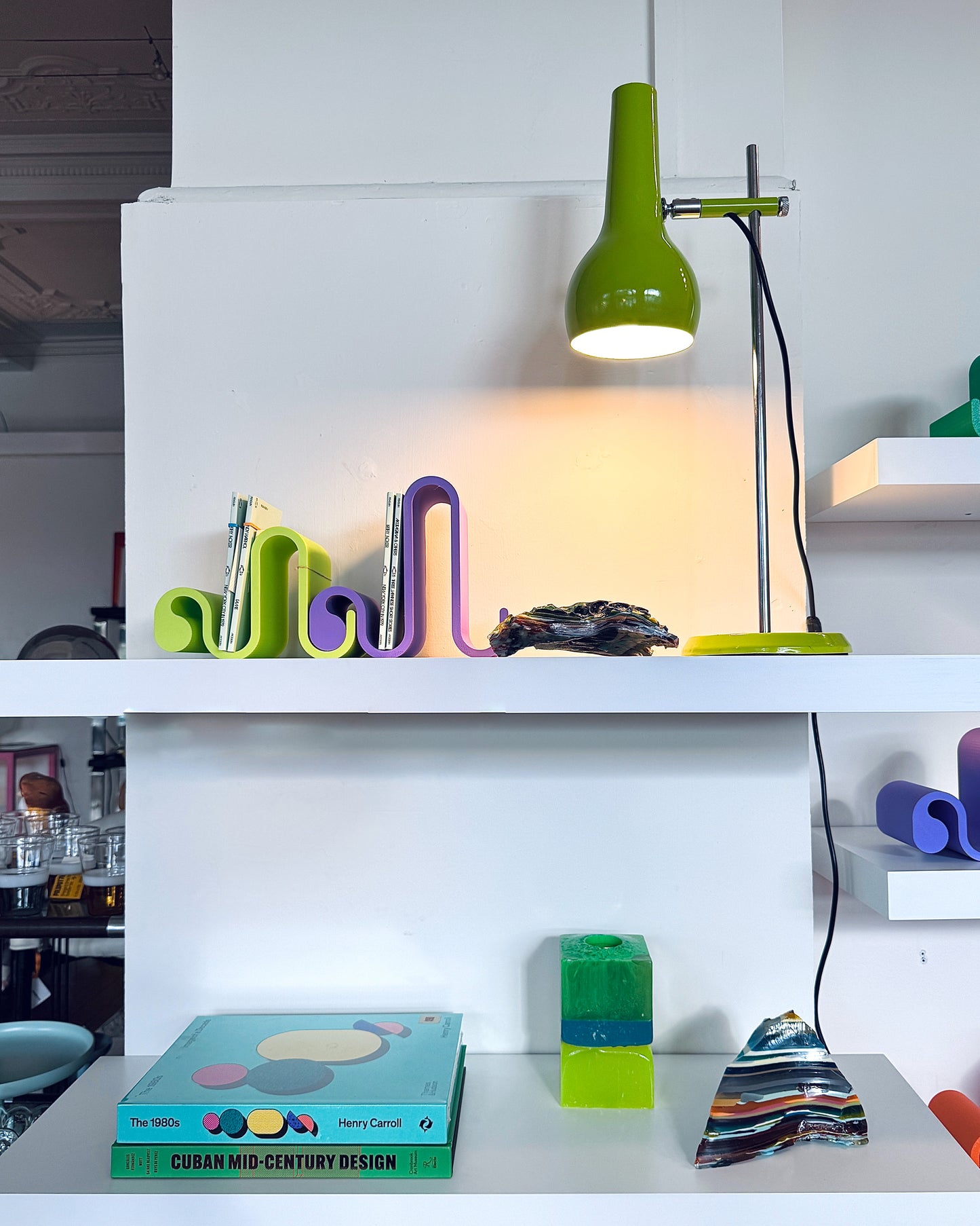 VINTAGE / Oslo Aust. 1960s Lime Desk Lamp