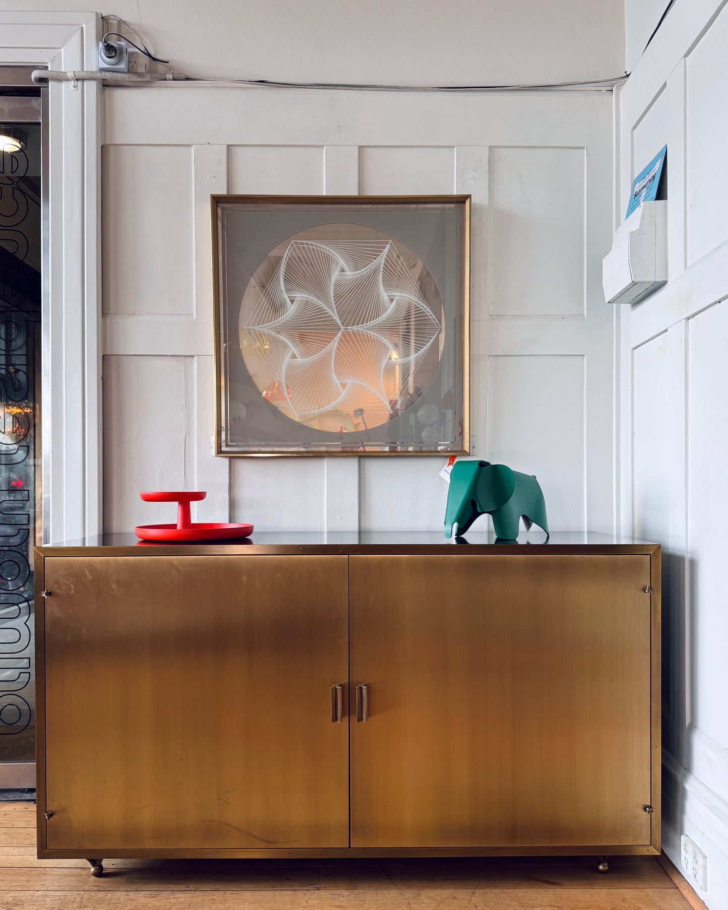 OP ART / Vintage 1970s Wall Mirror Signed by Sh.Gabbay