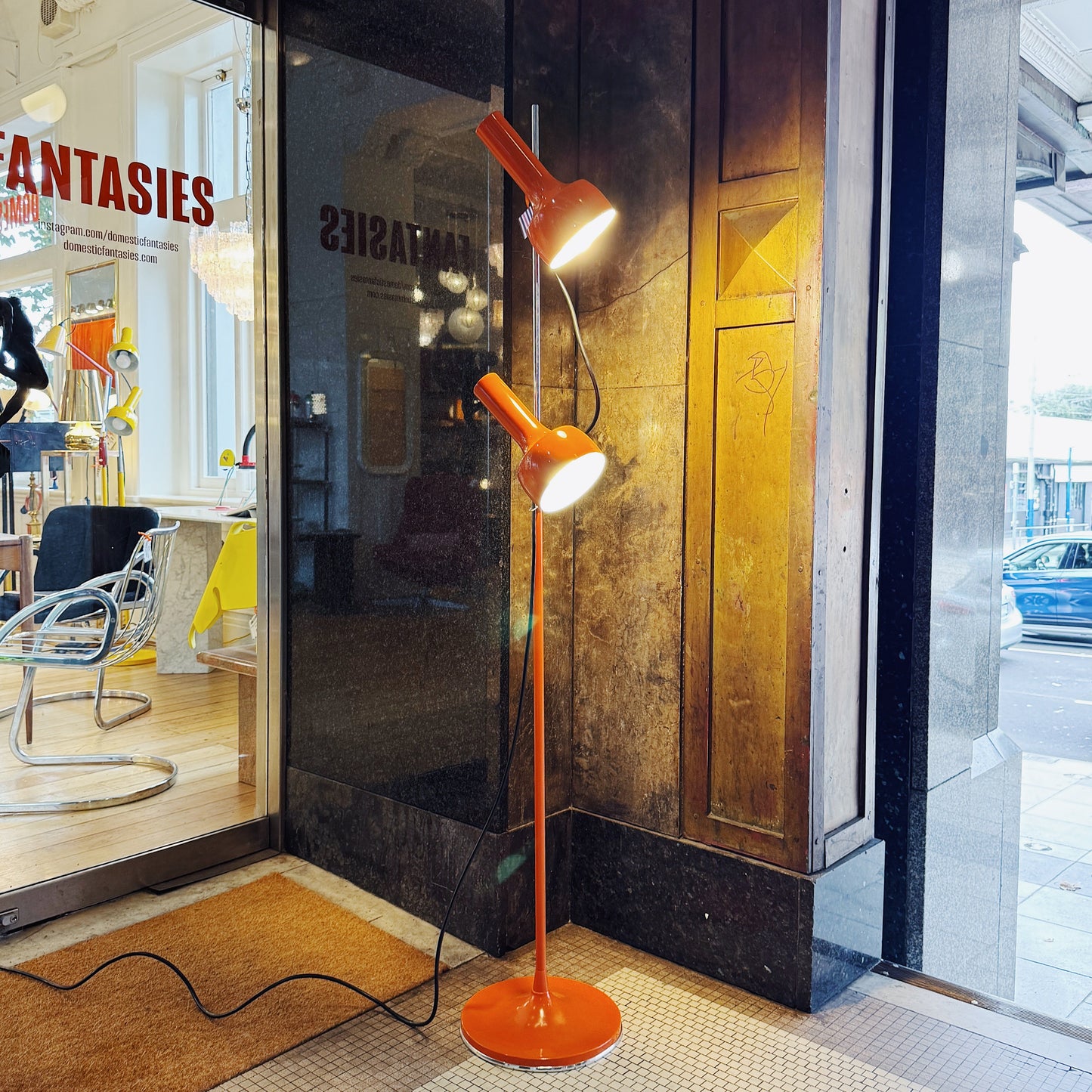 OSLO AUSTRALIA / Dual Head Floor Lamp - Orange