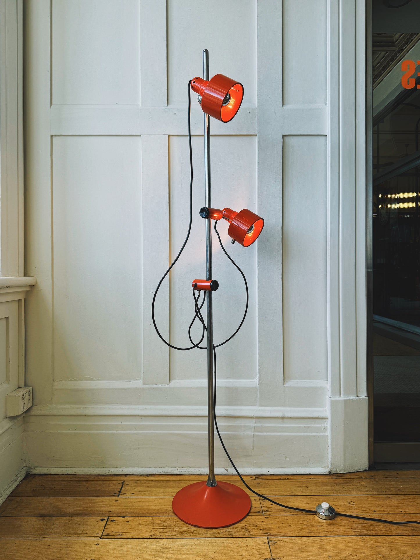 LUCE/ 1960s Rare Italian Dual Head Floor Lamp by Elio Martinelli