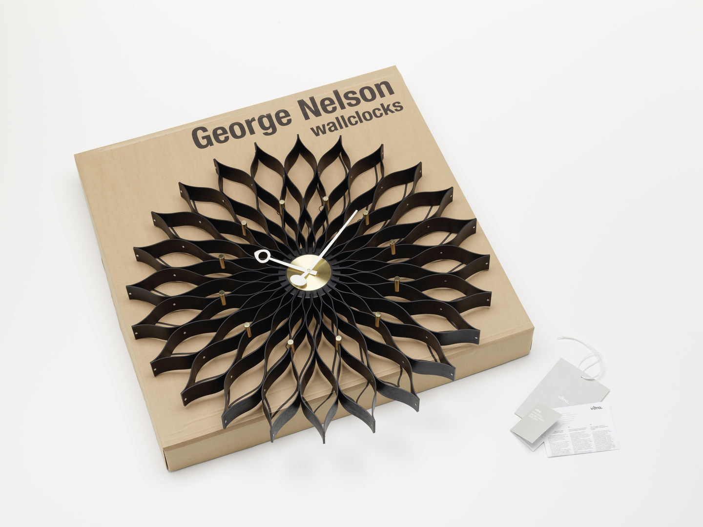 VITRA / Sunflower Clock by George Nelson - Black + Brass