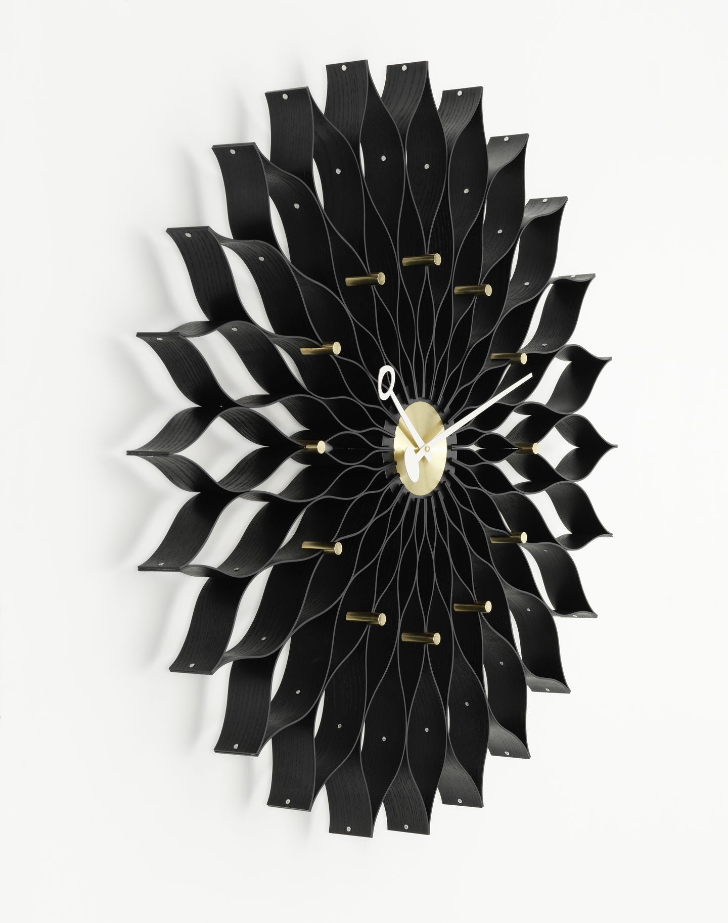 VITRA / Sunflower Clock by George Nelson - Black + Brass