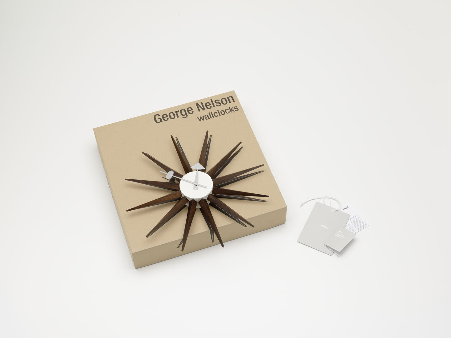 VITRA / Sunburst Clock by George Nelson - Walnut