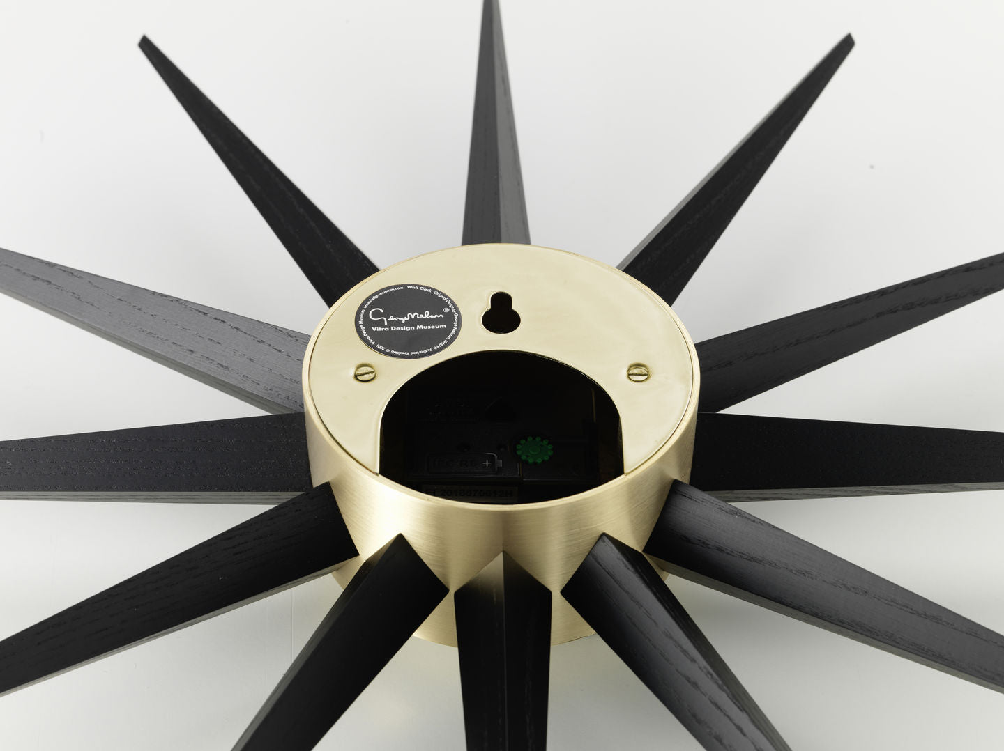 VITRA / Sunburst Clock by George Nelson - Black + Brass