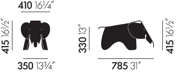 VITRA / Eames® Elephant - LARGE - Walnut Plywood