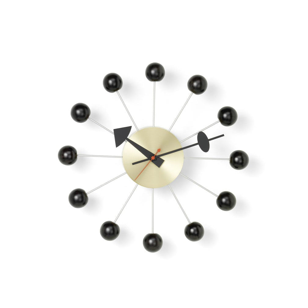 VITRA / Ball Clock by George Nelson  - Black + Brass