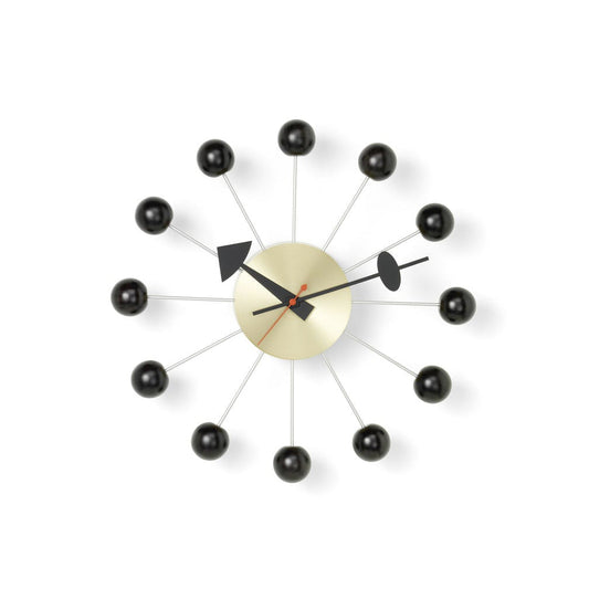 VITRA / Ball Clock by George Nelson  - Black + Brass