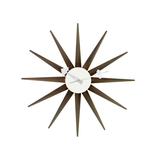 VITRA / Sunburst Clock by George Nelson - Walnut