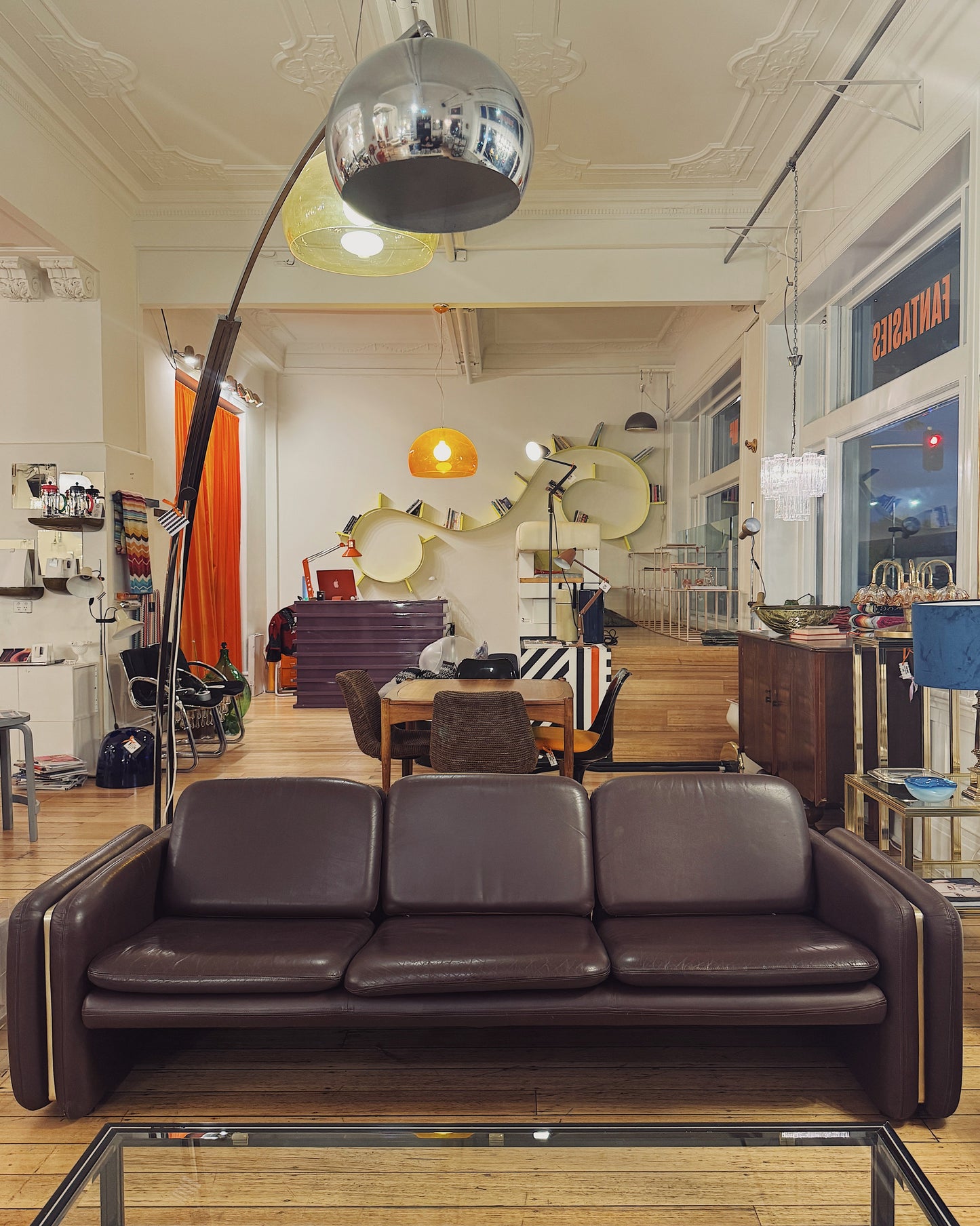 VINTAGE / 1970s Dark Brown Leather Sofas