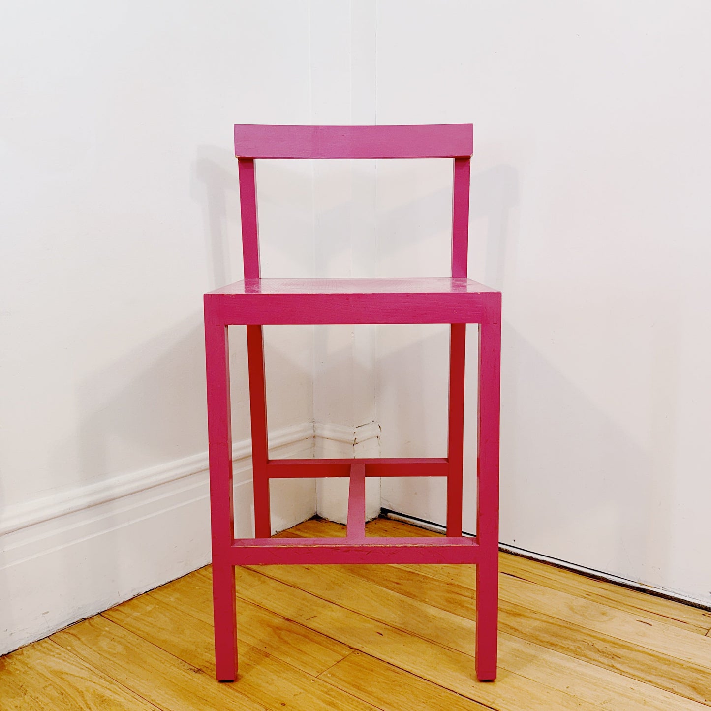 SCHIAVELLO / XL Wood Stools - PINK