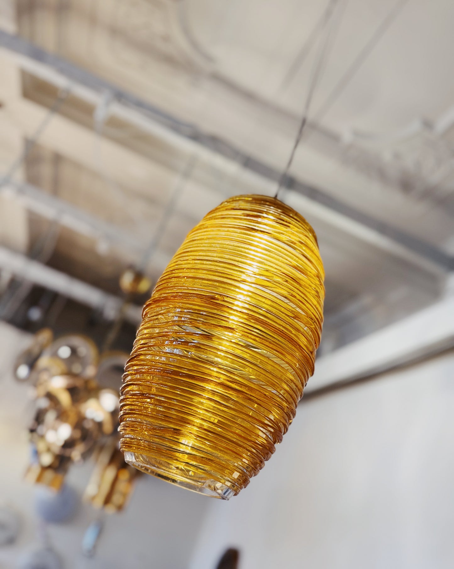 VISTOSI / Italian Designer Glass “Damasco” Pendant Light