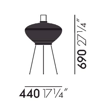 VITRA / Akari 9A Floor Lamp by Isamu Noguchi