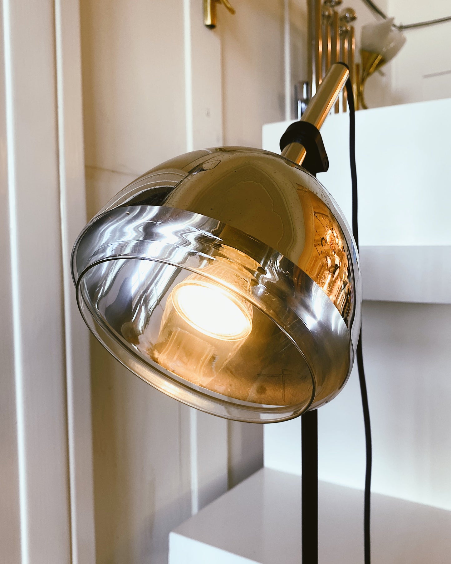 LIGNE ROSET / Chrome Bell Floor Lamp